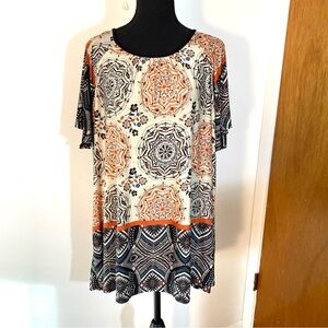 🧨3/$12 Women’s 3XL print top shirt blouse